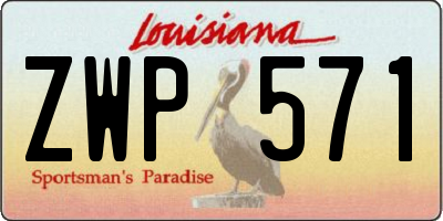 LA license plate ZWP571