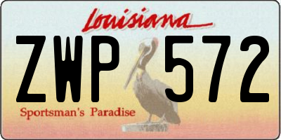 LA license plate ZWP572