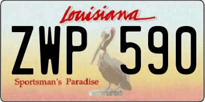 LA license plate ZWP590