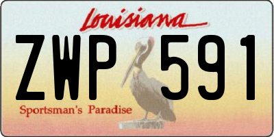 LA license plate ZWP591