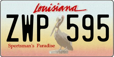 LA license plate ZWP595