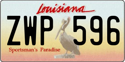 LA license plate ZWP596