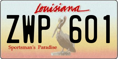 LA license plate ZWP601