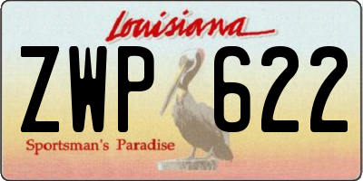 LA license plate ZWP622