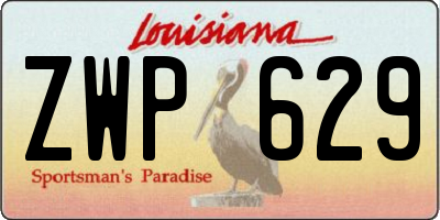 LA license plate ZWP629