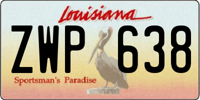 LA license plate ZWP638