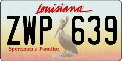 LA license plate ZWP639