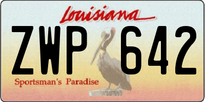 LA license plate ZWP642