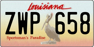 LA license plate ZWP658