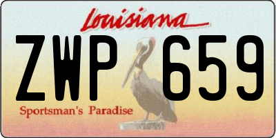 LA license plate ZWP659