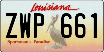 LA license plate ZWP661