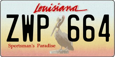 LA license plate ZWP664