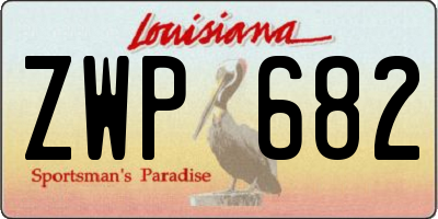 LA license plate ZWP682