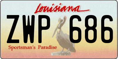 LA license plate ZWP686