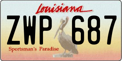 LA license plate ZWP687