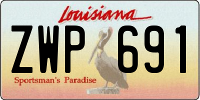 LA license plate ZWP691