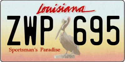 LA license plate ZWP695