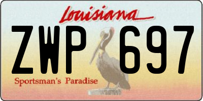 LA license plate ZWP697