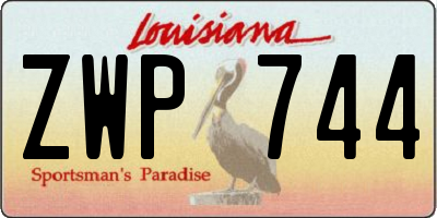 LA license plate ZWP744