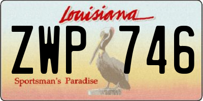 LA license plate ZWP746