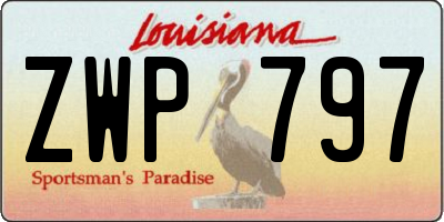 LA license plate ZWP797