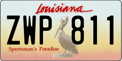 LA license plate ZWP811