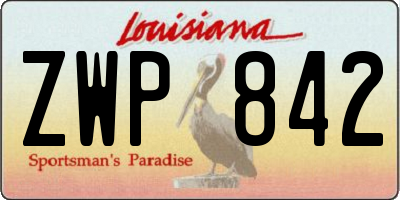 LA license plate ZWP842