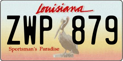 LA license plate ZWP879