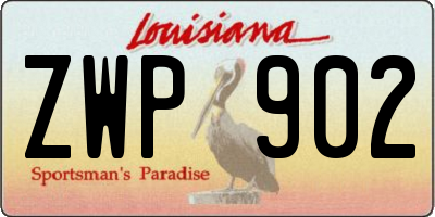 LA license plate ZWP902