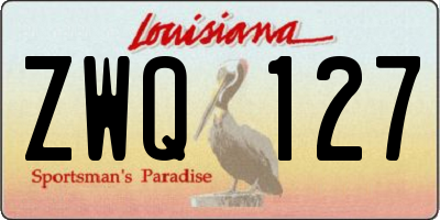 LA license plate ZWQ127