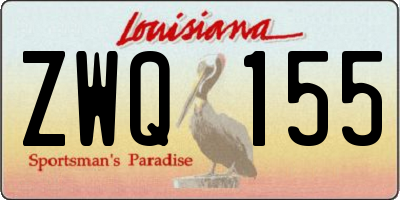 LA license plate ZWQ155