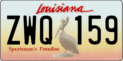 LA license plate ZWQ159