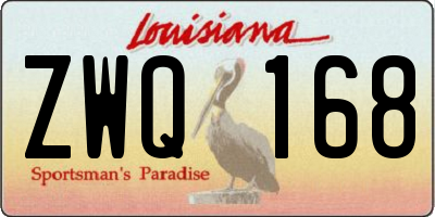 LA license plate ZWQ168