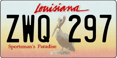 LA license plate ZWQ297