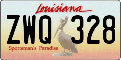 LA license plate ZWQ328