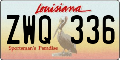 LA license plate ZWQ336