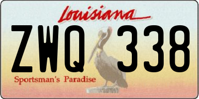 LA license plate ZWQ338