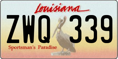 LA license plate ZWQ339