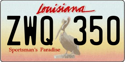 LA license plate ZWQ350