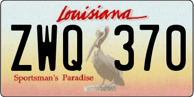 LA license plate ZWQ370