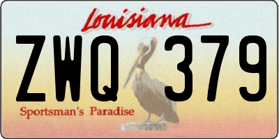 LA license plate ZWQ379