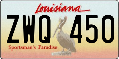 LA license plate ZWQ450