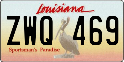 LA license plate ZWQ469