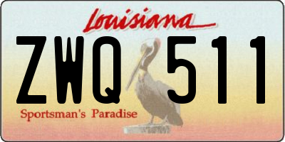 LA license plate ZWQ511