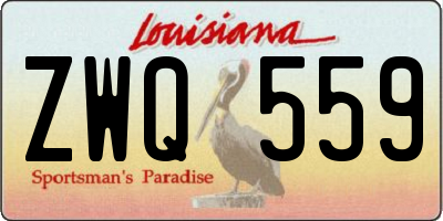 LA license plate ZWQ559