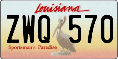 LA license plate ZWQ570