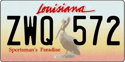 LA license plate ZWQ572