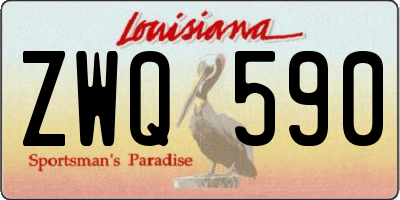 LA license plate ZWQ590