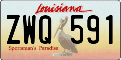 LA license plate ZWQ591