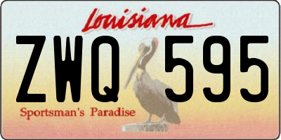 LA license plate ZWQ595